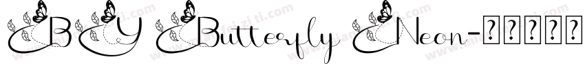 BY Butterfly Neon字体转换